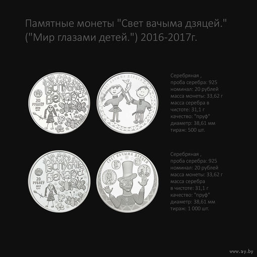 Мир глазами детей, 20 рублей 2016, 2017.
