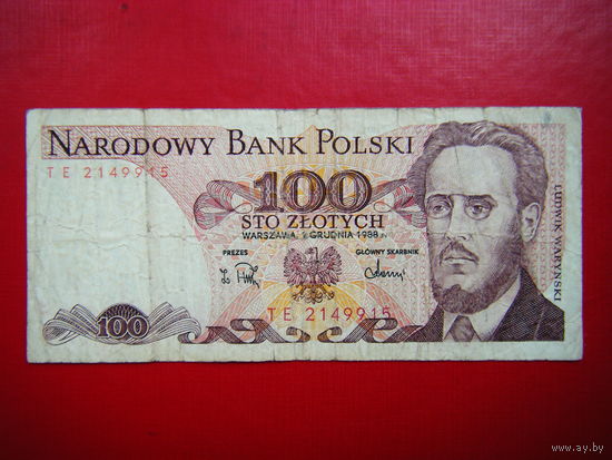 100 злотых 1988г.
