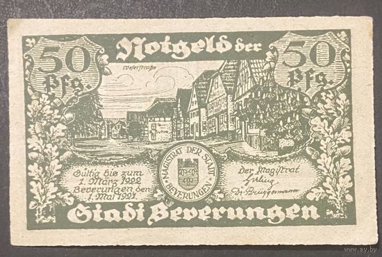 Нотгельд 50 пфеннигов 1922 год. Беферунген,. Веймарская республика