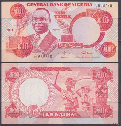 Нигерия 10 Найра 2004 UNC P25g