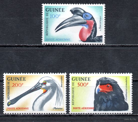 Птицы Гвинея 1962 год 3 марки