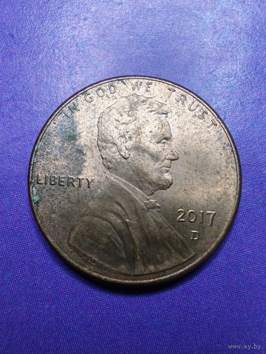 США 1 цент 2017 D
