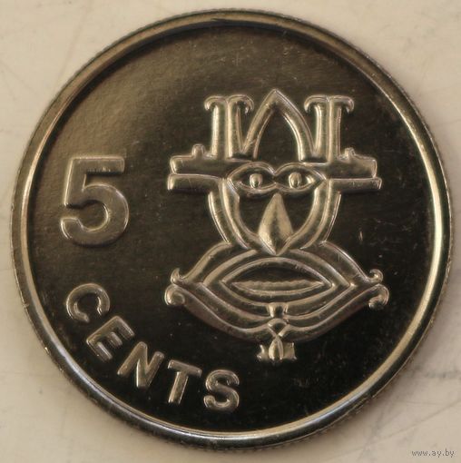 Соломоновы острова 5 центов 1996 год, UNC