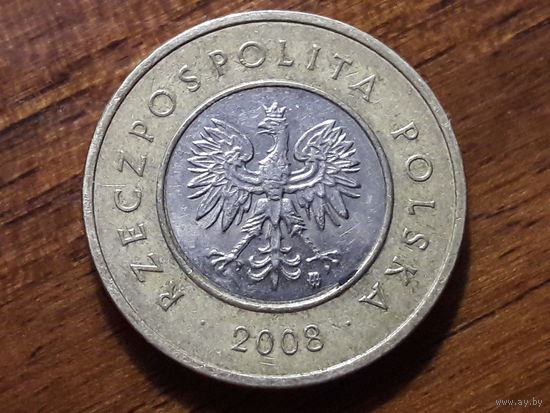 Польша 2 злотых 2008 биметалл