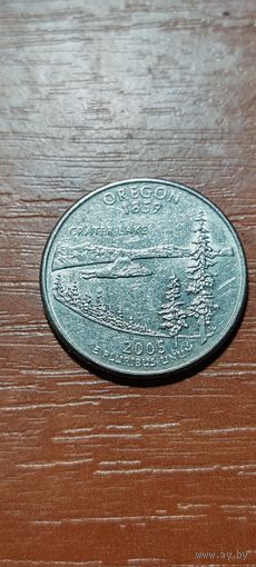 США Штаты и территории 25 центов (квотер) Орегон 2005