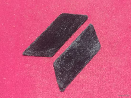 Петлицы черные бархатные на китель