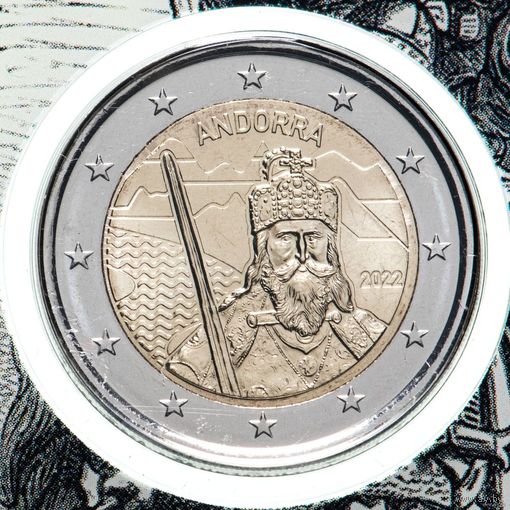 2 евро 2022 Андорра Карл Великий BU
