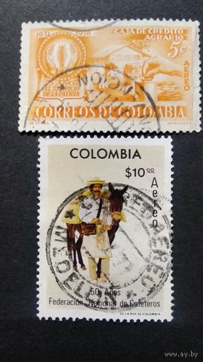 КОЛУМБИЯ \666фе\1956 . 1977 авиапочта. Этнография. Штемпель города MEDELLIN\Медельин\