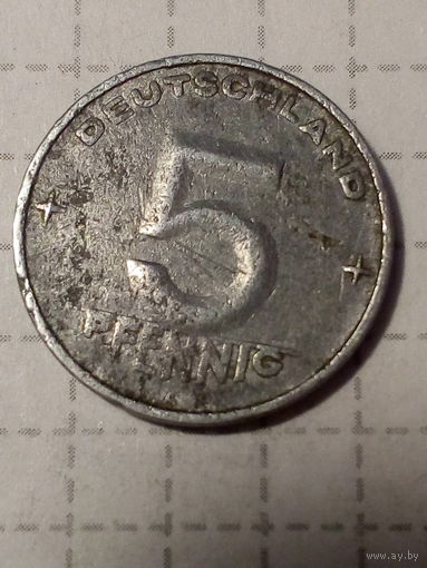 5 Пфеннигов ГДР 1952 год