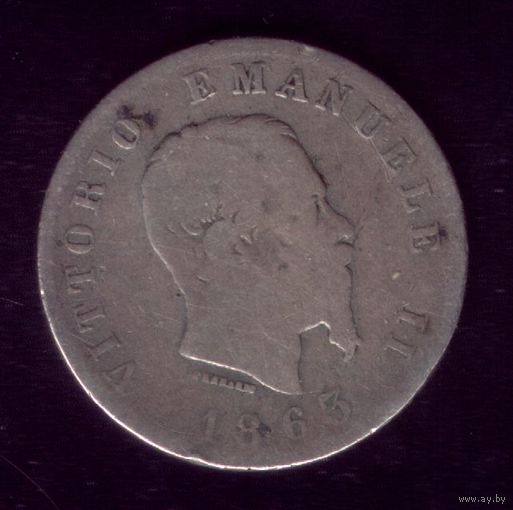 1 Лира 1863 год Италия