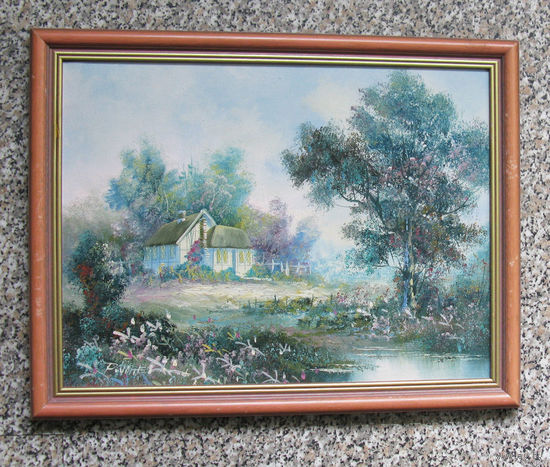 Картина маслом на холсте. Англия 1989 г.