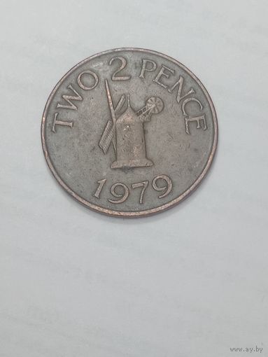 Гернси 2 пенни 1973 года .