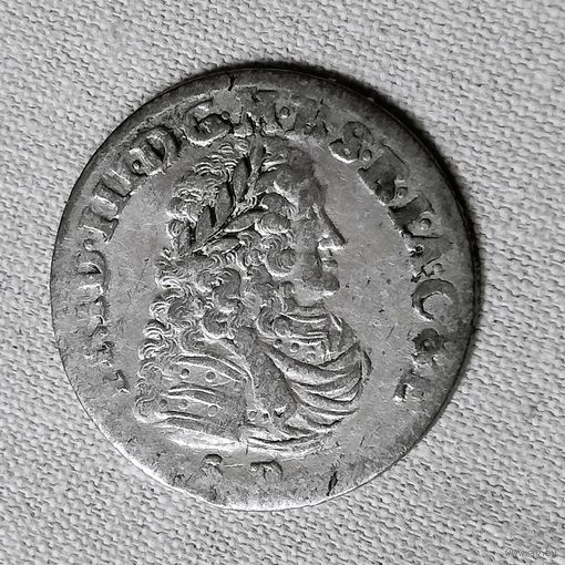 6 грошей. 1698 г.. Пруссия. Фридрих III. VF.