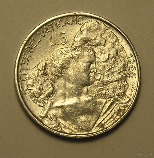 Ватикан, 5 Лир 1966