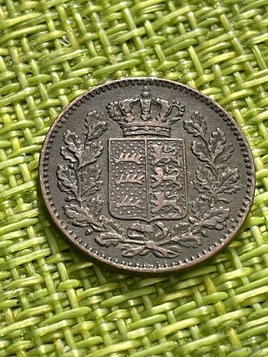 Вюртемберг 1-2 крейцер 1861 г