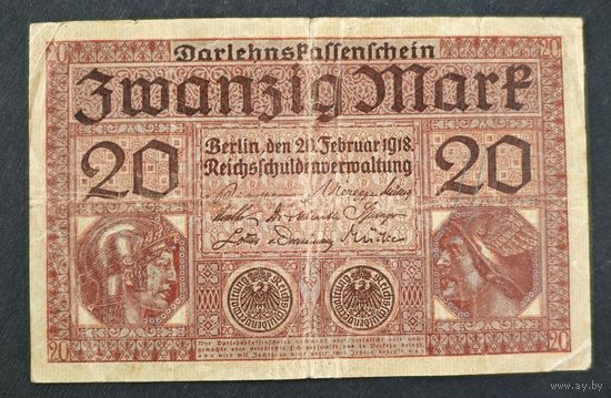 1918 год Германия 20 марок