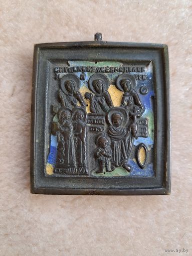 Икона меднолитая Кирик и Иулита.