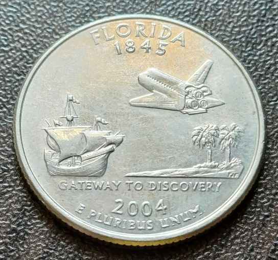 США 1/4  доллара, 2004 Квотер штата Флорида   D   ( 1-5-7 )