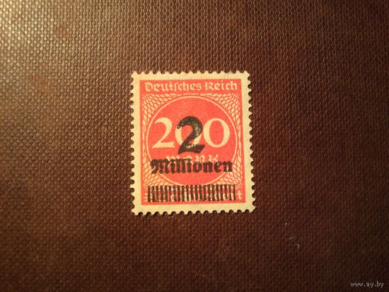 Германия 1923 г.Надпечатка 2 миллиона марок./24а/