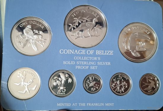 Набор монет Белиз, 1976г. Все монеты серебро.