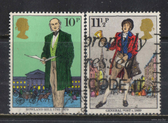 Великобритания 1979 EII 100 летие смерти Роуленда Хилла Почтальон с колокольчиком #804-5