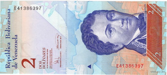 Венесуэла, 2 боливара, 2008 г., UNC