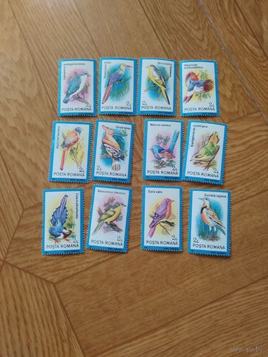 Румыния серия марок 1991г. Птицы.