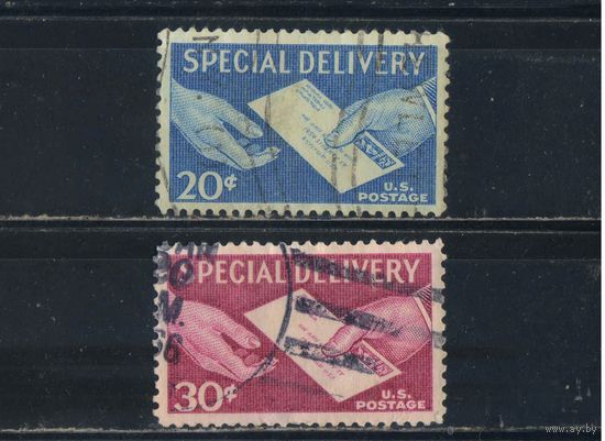 США Экспресс почта 1954 Передача письма Полная #682-3