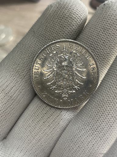 2 марки 1888 Фридрих UNC яркий шб, много лотов Германии