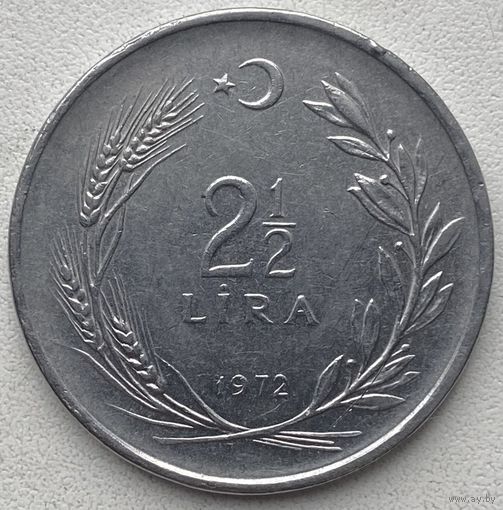 Турция 2,5 лиры 1972 г.