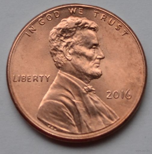США, 1 цент  2016 г.