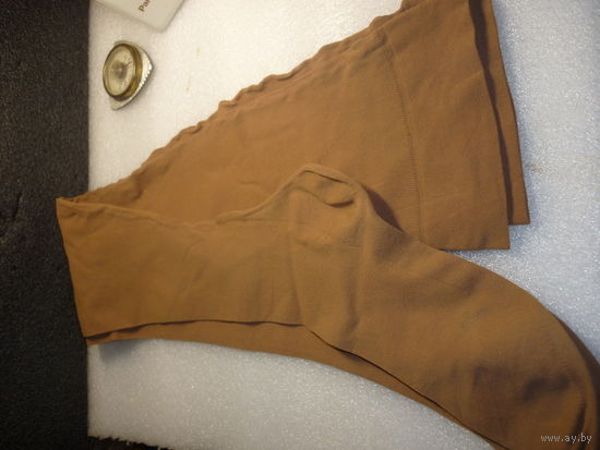 Чулки плотные со швом. Телесные. СССР