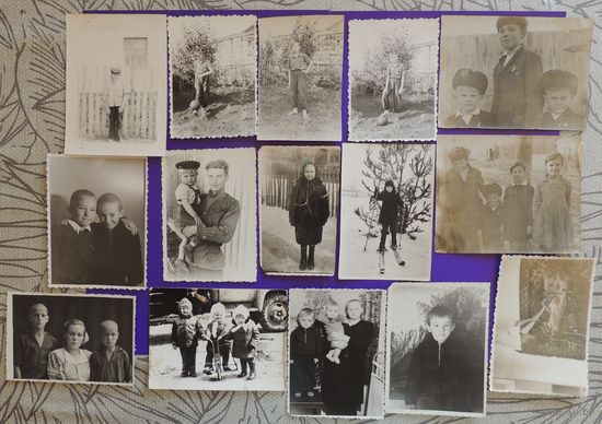 Фото "Дети", Полесье, 1940-1960-е гг., этнография, 15 шт.