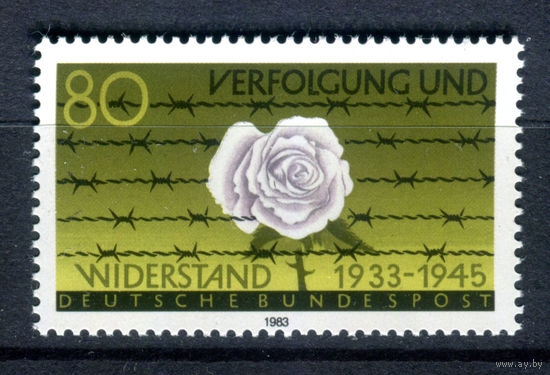 Германия (ФРГ) - 1983г. - Преследование и сопротивление 1933-1945 - полная серия, MNH с отпечатком и полосами на клее [Mi 1163] - 1 марка