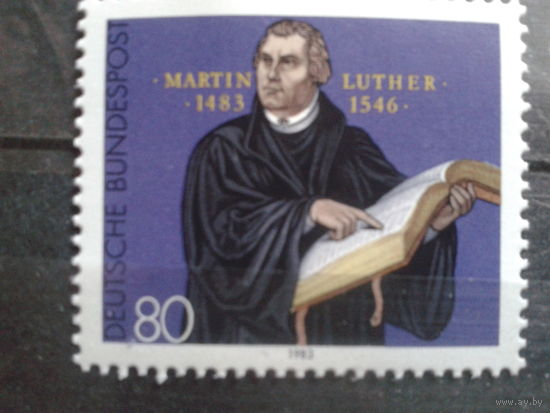 ФРГ, 1983. Мартин Лютер, реформатор.** Михель-3,0 евро