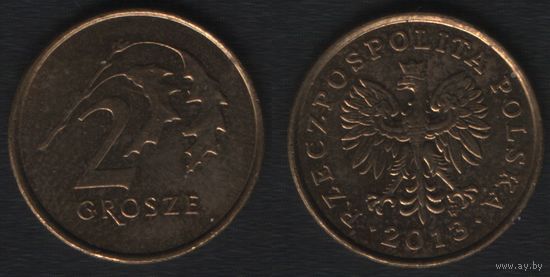 Польша y277 2 грош 2013 год (mw) (стар.тип) надп. вокруг орла (_5