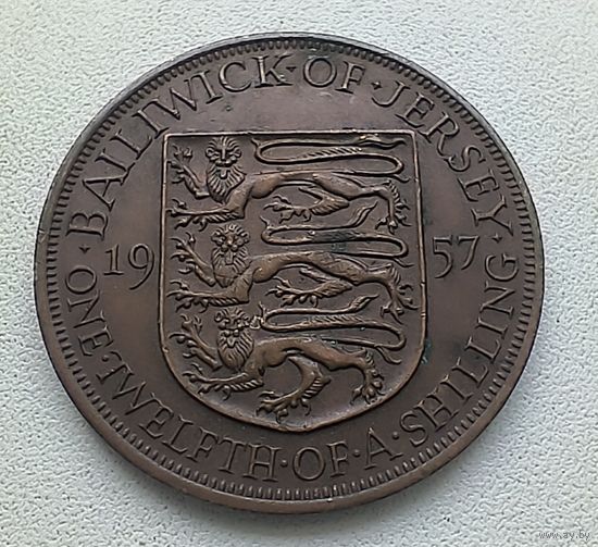 Джерси 1/12 шиллинга, 1957  1-13-23