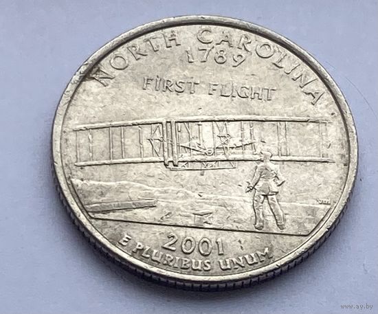 25 центов 2001 г. Северная Каролина, США