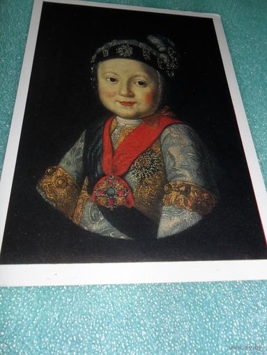 Открытка Неизвестный художник середины XVIII века. Детский портрет. Около 1760. Вологодская областная картинная галерея