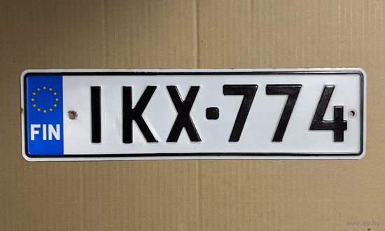 Номерной знак. Финляндия.
