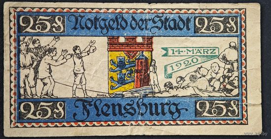 1920 год Германия 25 пфеннигов
