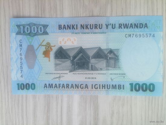 Руанда 1000 UNC c рубля