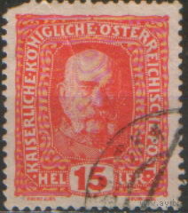 Марка из серии 1916г. Австро-Венгрия "Император Франц Иосиф"