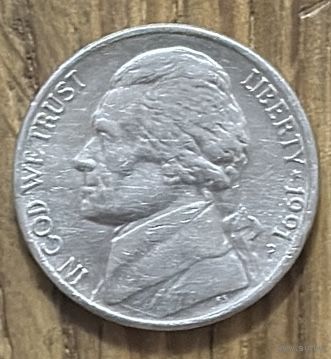 5 Центов США 1991г.