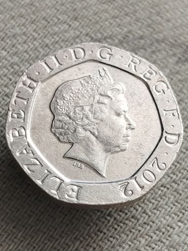 Распродажа - 20 пенсов 2012г.,Елизавета 2,Великобритания