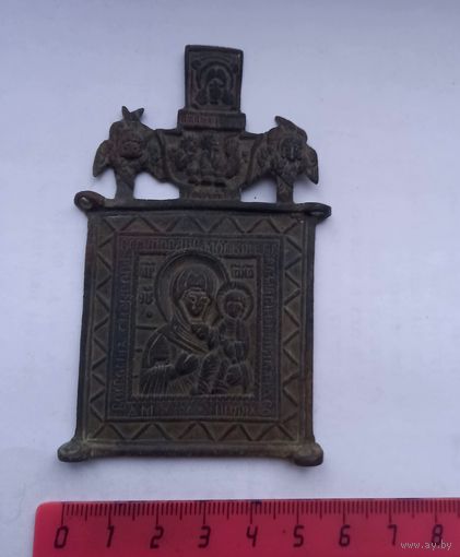 Старинная Икона.Створка от складня 9,5х5,5 см