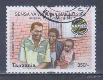 [1114] Танзания 2002. Дети.Семья с ребенком. Гашеная марка.