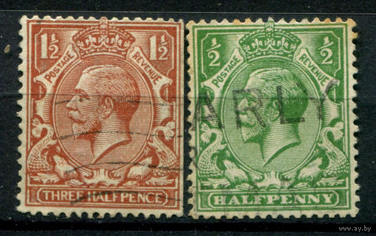 Великобритания - 1924/28г. - король Георг V - 2 марки - гашёные. Без МЦ!