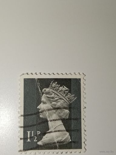 Великобритания 1971 Профиль королевы Елизаветы II, созданный на основе скульптуры Арнольда Мачина.