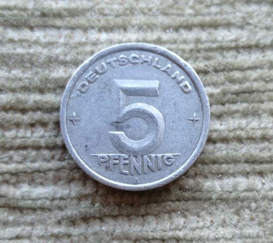 Werty71 Германия  ГДР 5 пфеннигов 1949 А